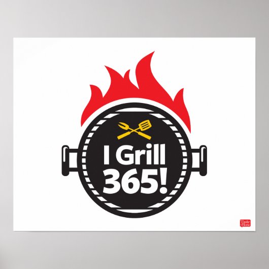 Ik Grill 365. Poster (Voorkant)