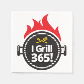 Ik Grill 365. Servetten (Voorkant)