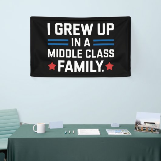 Ik Groeide Op In Een Middenklassegezin Kamala Harr Spandoek (Beurs)
