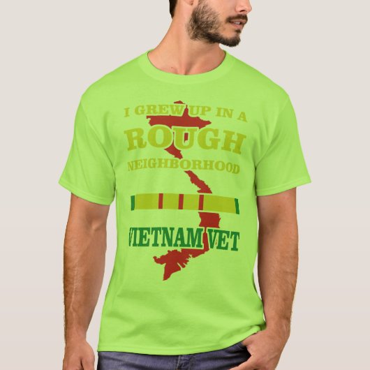 Ik groeide op in een ruwe buurt - Veteraan T-shirt (Voorkant)
