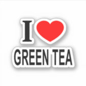 IK ♥ GROENE THEE IK HOU VAN GROENE THEE IK HART GR STICKER (Voorkant)
