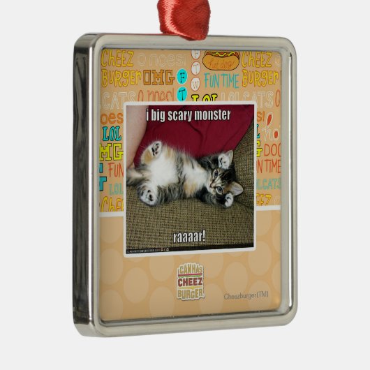 Ik groot enge monster metalen ornament (Rechts)