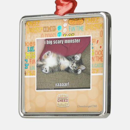 Ik groot enge monster metalen ornament (Links)