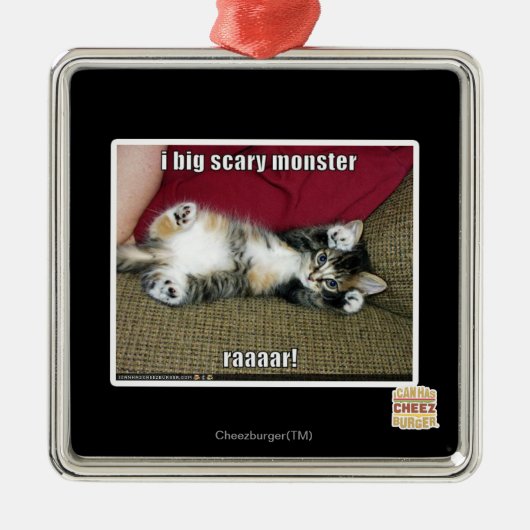 Ik groot enge monster metalen ornament (Voorkant)