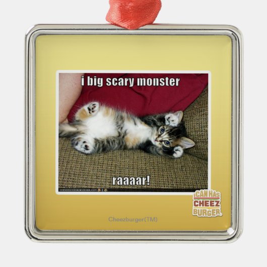 Ik groot enge monster metalen ornament (Voorkant)