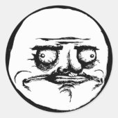 Ik Gusta Face Ronde Sticker (Voorkant)