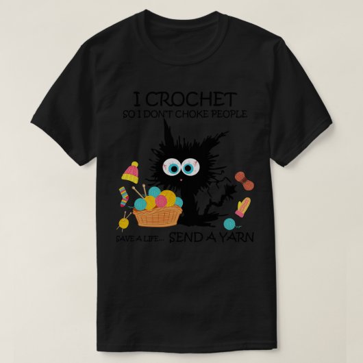 Ik haak ik stik mensen niet 1 t-shirt (Design voorkant)
