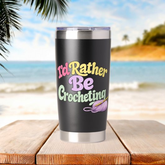Ik Haak Liever Geïsoleerde Drinkbeker (Strand (Gedraaid) )