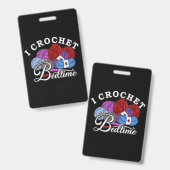 Ik Haak Na Mijn Bedtijd Badge (Voor- en achterkant)