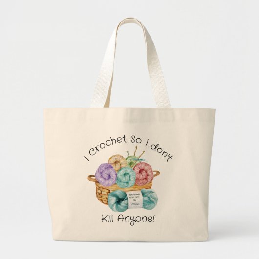 Ik Haak Persoonlijk Grote Tote Bag (Voorkant)