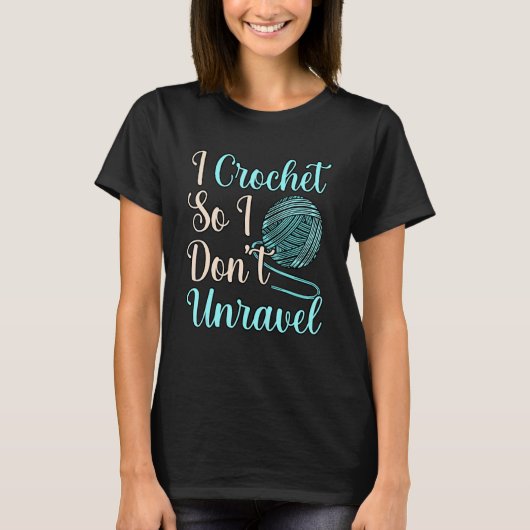 Ik haak zodat ik breien van crocheter Gr niet ontr T-shirt (Voorkant)