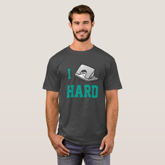Ik haal hard Funny Office Humor T-shirt (Voorkant volledig)