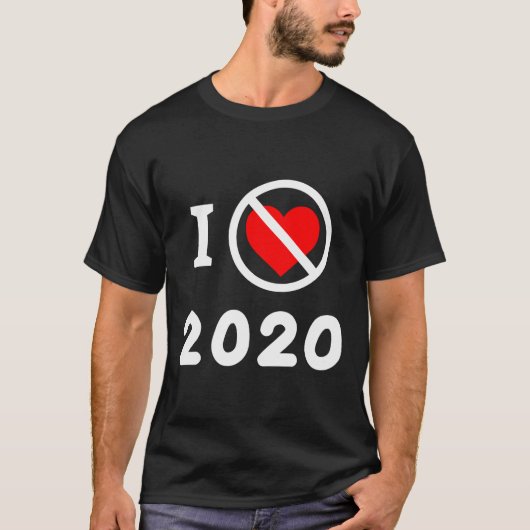 Ik haat 2020 jaar van pandemie sociale afstand mis t-shirt (Voorkant)