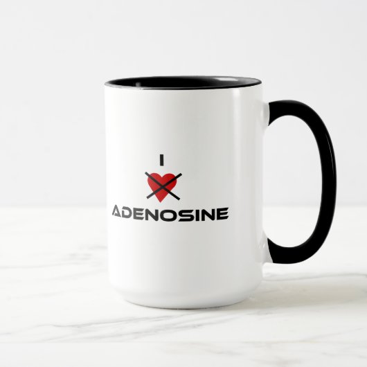 Ik haat adenosine - mok voor nerdy koffieliefhebbe (Rechts)