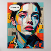 "Ik haat AI-kunst" 6 Poster (Voorkant)