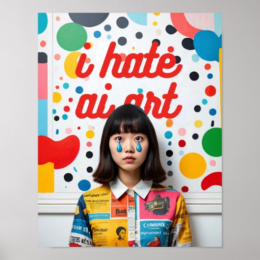 "Ik haat AI-kunst" serie 6 Poster (Voorkant)
