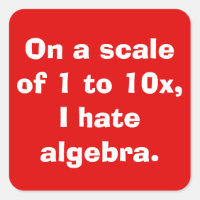 Ik haat algebra Stickers