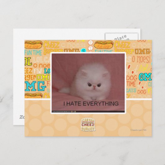 Ik haat alles briefkaart (Voorkant / Achterkant)