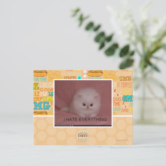 Ik haat alles briefkaart (Staand voorkant)