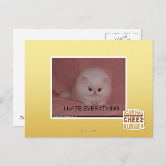 Ik haat alles briefkaart (Voorkant / Achterkant)