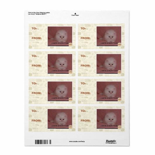 Ik haat alles etiket (Full Sheet)