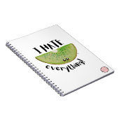 Ik haat alles, Kawaii Kiwi Notitieboek (Rechterzijde)