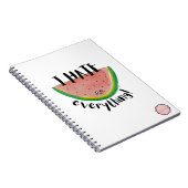 Ik haat alles, Kawaii Watermelon Notitieboek (Rechterzijde)