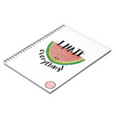 Ik haat alles, Kawaii Watermelon Notitieboek (Linkerzijde)