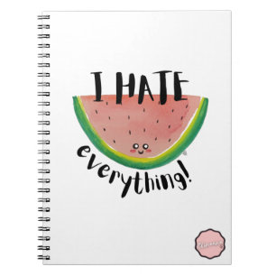 Ik haat alles, Kawaii Watermelon Notitieboek
