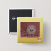 Ik haat alles vierkante button 5,1 cm (Voorkant /achterkant)