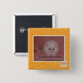 Ik haat alles vierkante button 5,1 cm (Voorkant /achterkant)