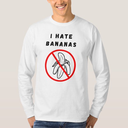 Ik haat bananen t-shirt (Voorkant)
