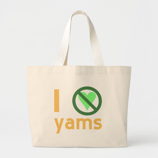 Ik haat bataat grote tote bag (Voorkant)