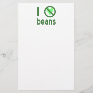 Ik haat bonen Groene tekst Briefpapier