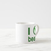 Ik haat bonen Groene tekst Espresso Kop (Voorkant rechts)