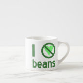 Ik haat bonen Groene tekst Espresso Kop (Rechts)