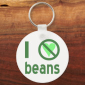 Ik haat bonen Groene tekst Sleutelhanger (Voorkant)