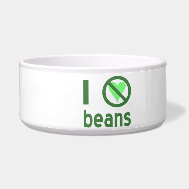 Ik haat bonen Groene tekst Voerbakje (Links)