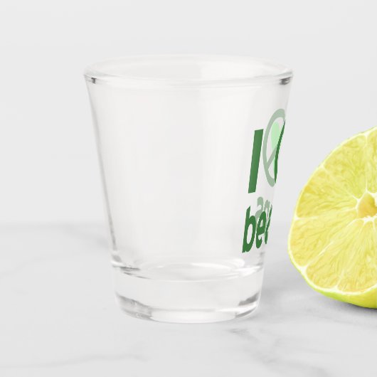 Ik haat bonen shot glas (Links)