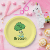 Ik haat Broccoli Boy's Round Paper Borden Papieren Bordje (Feest)