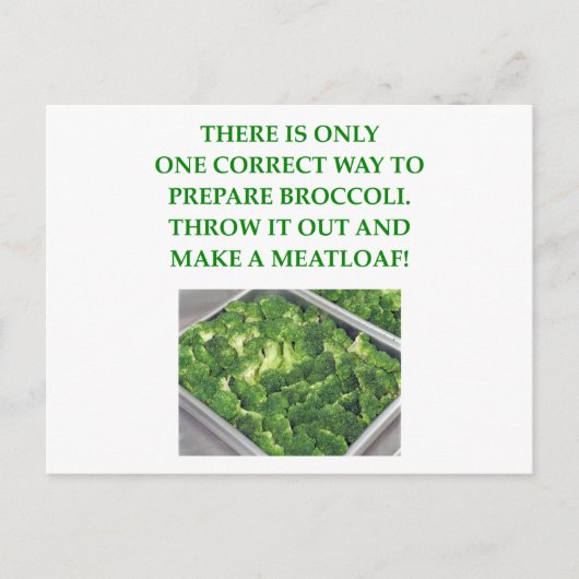 ik haat broccoli briefkaart (Voorkant)