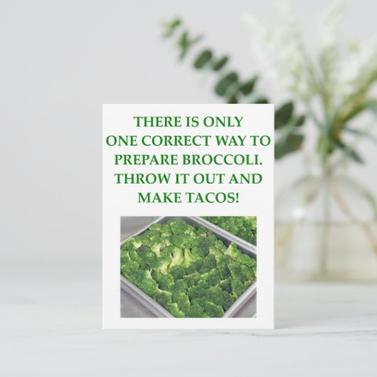 ik haat broccoli briefkaart (Staand voorkant)