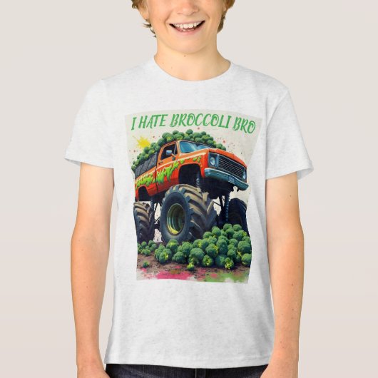 Ik haat broccoli gast Tri-Blend shirt (Voorkant)
