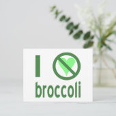 Ik haat broccoli groene tekst briefkaart (Staand voorkant)