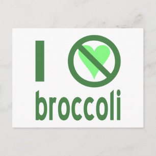 Ik haat broccoli groene tekst briefkaart
