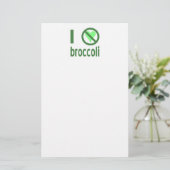 Ik haat broccoli groene tekst briefpapier (Staand voorkant)