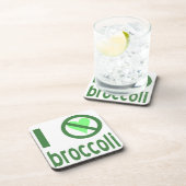 Ik haat broccoli groene tekst drankjes onderzetter (Rechterzijde)