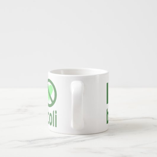 Ik haat broccoli groene tekst espresso kop (Achterkant)