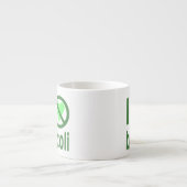 Ik haat broccoli groene tekst espresso kop (Voorkant)