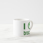 Ik haat broccoli groene tekst espresso kop (Voorkant rechts)
